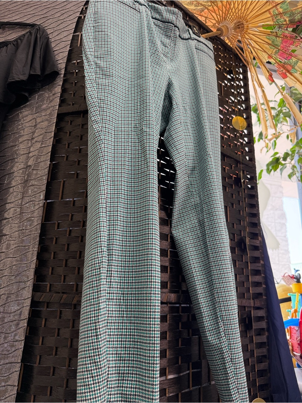 The Limited Green and Black Checked Chinos, CAREER, office, casual, comfy